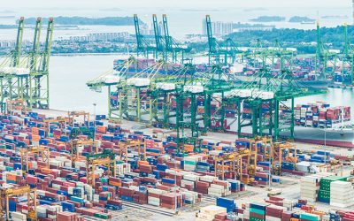 Container Ship Traffic Jam in California