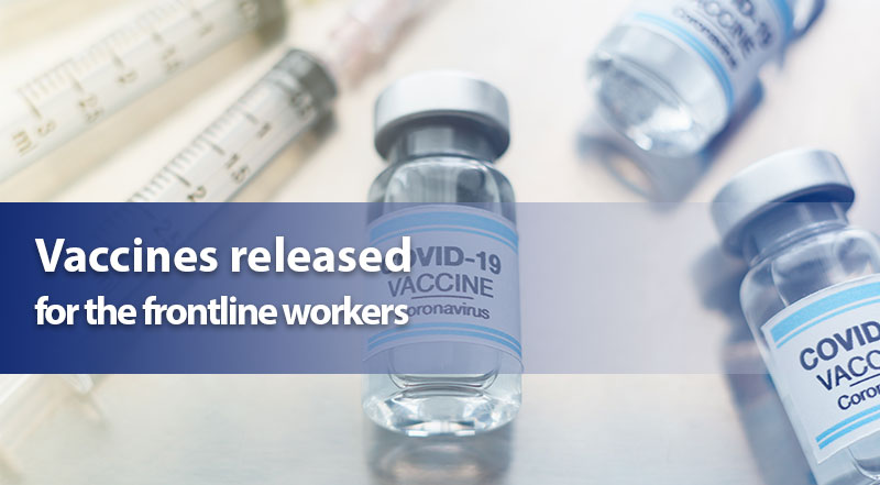 Vaccines released for the frontline workers