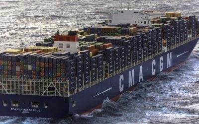 The largest container ship to visit the US East Coast