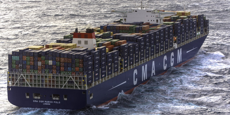The largest container ship to visit the US East Coast