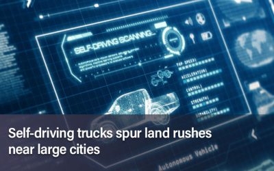 Self-driving trucks spur land rushes near large cities.